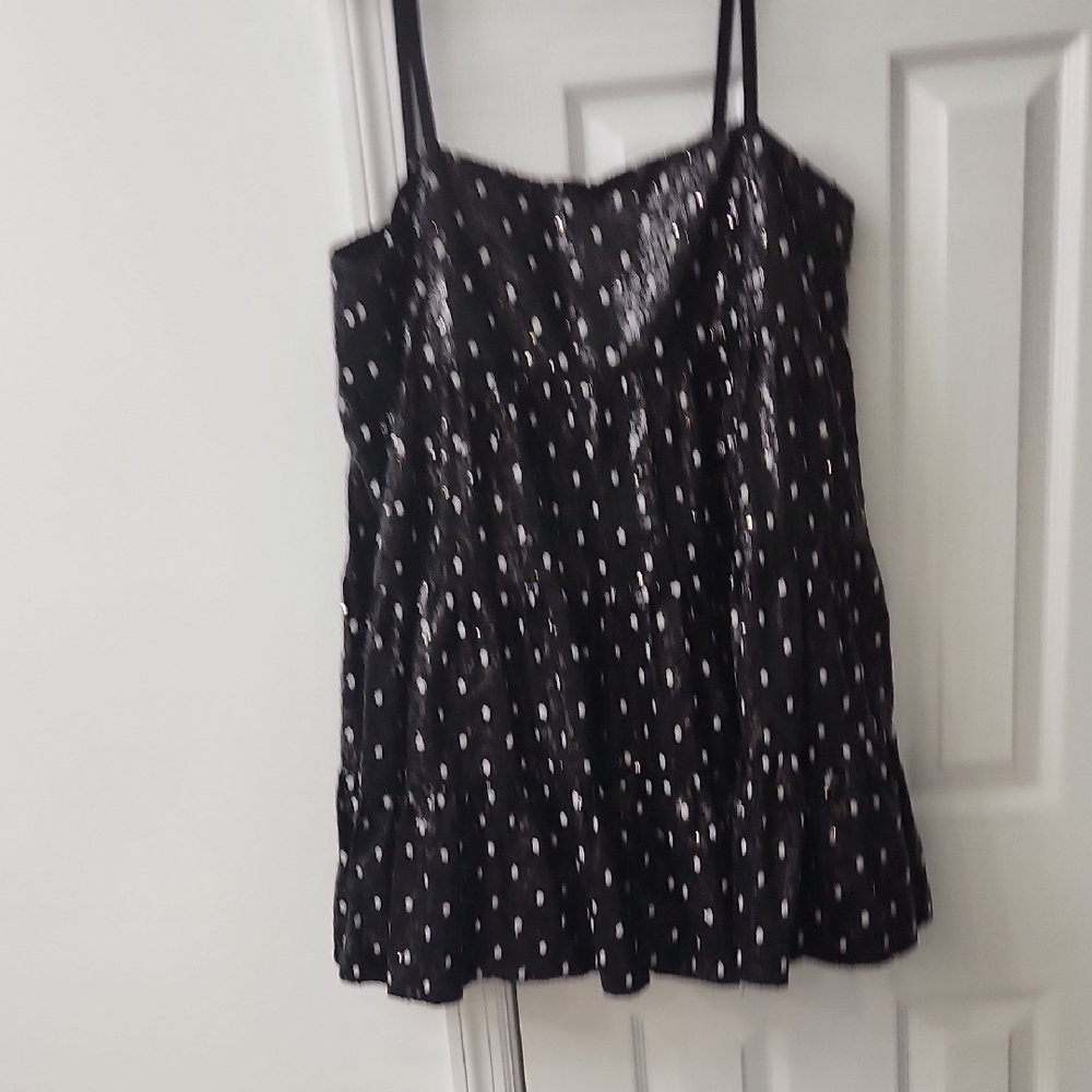 Zara Black and White Polka Dot Mini Dress